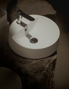 Lavabo redondo - sobre encimera modelo ZERO de Oh My Shower 2