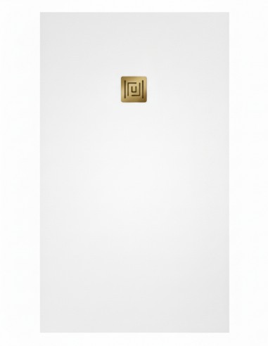 Plato ducha ligero rejilla color dorado ARDESIA de GME