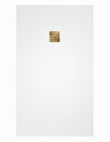 Plato ducha ligero rejilla color dorado ARDESIA de GME