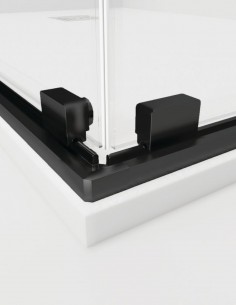 Mampara angular negra modelo Twenty de GME 2
