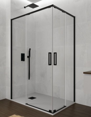 Mampara angular negra modelo Twenty de GME