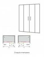 Mampara oro frontal croquis