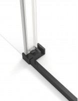 Mampara negra frontal guia desmontable