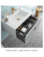 Conjunto Biba Salgar 1 cajón + 1 cajón interior con lavabo detalle lavabo