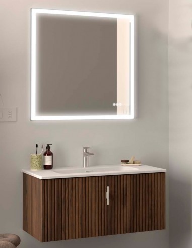 Conjunto Biba Salgar 1 cajón + 1 cajón interior con lavabo nogal