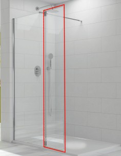 Abatible bisagras mampara plata VISION de Kassandra.