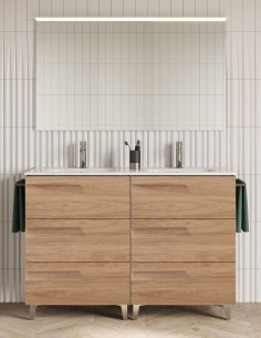 Mueble Vitale Royo - 6 cajones con patas Hickory Nature