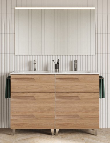 Mueble Vitale Royo - 6 cajones con patas Hickory Nature