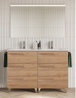 Mueble Vitale Royo - 6 cajones con patas Hickory Nature