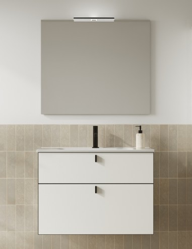 Mueble de baño Royo Win 2 cajones + lavabo integrado