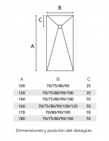 Plato de ducha Zero Acquabella dimensiones