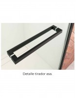 Mampara negra 1 hoja pivotante + 1 hoja fija - STAR de Bathplus