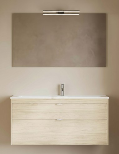 Mueble de baño Logika 120 - 2 cajones + lavabo centrado