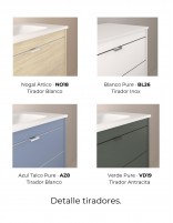 Mueble de baño Logika 120 cm. detalle acabados