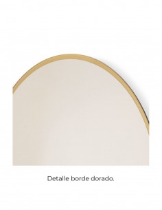 Espejo redondo con led negro - dorado HADES NOL de BathDecor 2