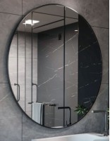 Espejo redondo con led negro - dorado HADES NOL de BathDecor