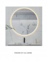 Luz cálida Espejo redondo con arenado perimetral - RYN de BathDecor