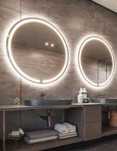 Espejo LED frontal ambiental independientes - SUN de BathDecor 2