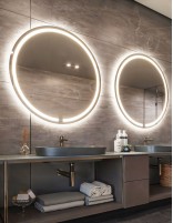 Espejo LED frontal ambiental independientes SUN de BathDecor