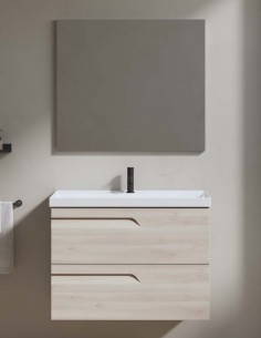 Mueble baño Vitale + lavabo Cairo - 2 cajones suspendidos