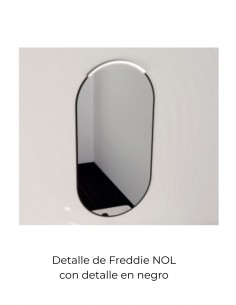 Espejo ovalado negro - oro FREDDIE NOL de BathDecor 2