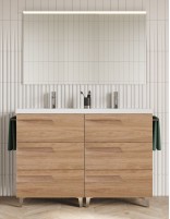 Mueble Vitale - lavabo Cairo 6 cajones con patas