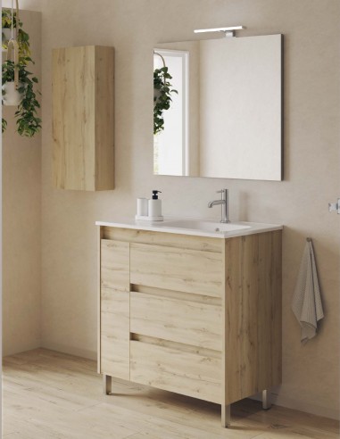 Mueble Royo lavabo - desplazado Sansa de 3 cajones y 1 puerta