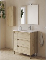 Mueble Royo lavabo - desplazado Sansa de 3 cajones y 1 puerta