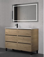Mueble lavabo seno desplazado 6 cajones