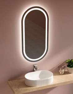 Espejo ovalado con arenado interno - BRENES de BathDecor