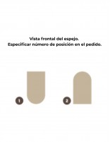 Detalle posición Espejo capilla luz LED - CALMA de BathDecor