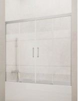 Mampara bañera Basic GME Cromo decorada