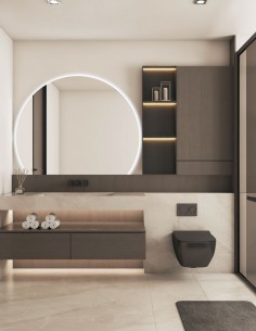 Espejo semicircular LED - CIO EXPRESS de BathDecor