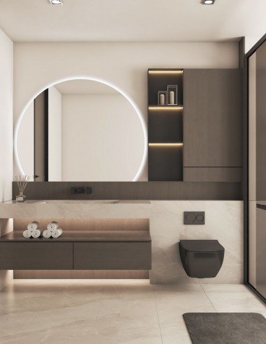 Espejo semicircular LED - CIO EXPRESS de BathDecor