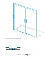 Mampara Basic GME cromo croquis