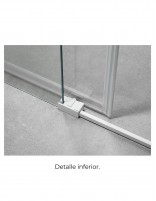 Mampara Basic blanca + lateral fijo detalle inferior