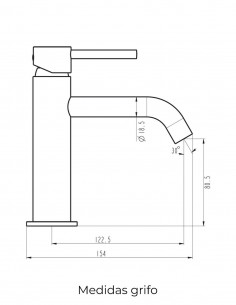 Pack Grifo lavabo alto - blanco + Válvula click-clack SIRIO de GME 2
