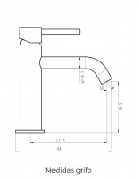 Pack Grifo lavabo alto - blanco + Válvula click-clack SIRIO de GME