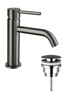 Pack Grifo lavabo bajo - negro/titanio+ Válvula click-clack SIRIO de GME 2