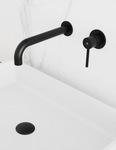 Pack Grifo empotrable acabado en blanco o negro para lavabo - Sirio de GME