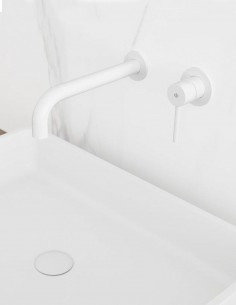 Pack Grifo empotrable acabado en blanco o negro para lavabo - Sirio de GME 2