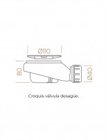 Plato de ducha Acquabella FOCUS croquis