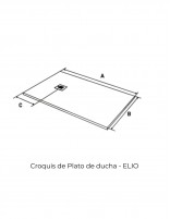 Croquis de Plato de ducha ELIO - de Kassandra