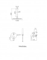 Ducha empotrada techo medidas