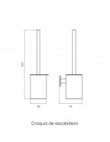 Croquis de escobillero - Pack de accesorios cromo - ESSENTIAL de Medimex