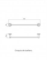 Croquis Pack de accesorios cromo - ESSENTIAL de Medimex