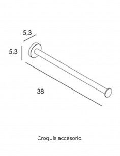 Toallero barra recto modelo inoxidable. cepillado ECO de Manillons Torrent 2