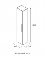 Mueble auxiliar baño Salgar croquis
