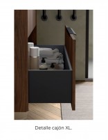 Conjunto suspendido lavabo doble detalle cajón