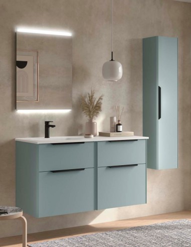 Conjunto 120 lavabo desplazado aqua izquierda